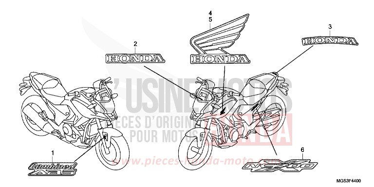 MARKE von NC700X Schaltgetriebe DARKNESS BLACK METALLIC (NH463) von 2013
